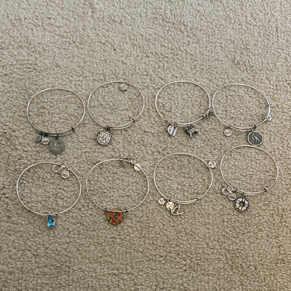 Silver Charm Bracelet Set